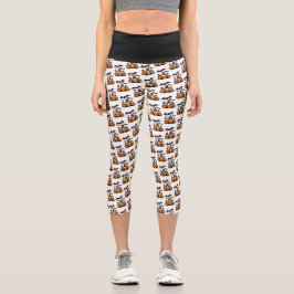 Pantalones Capri de Gnomos de Halloween de Cintura