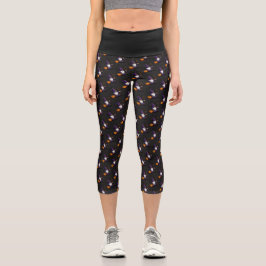 Pantalones Capri de Gnomos de Halloween de Cintura