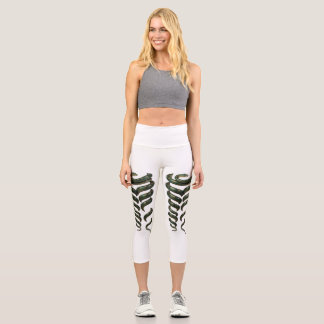 Pantalones Capri de mujer de cintura alta con arte