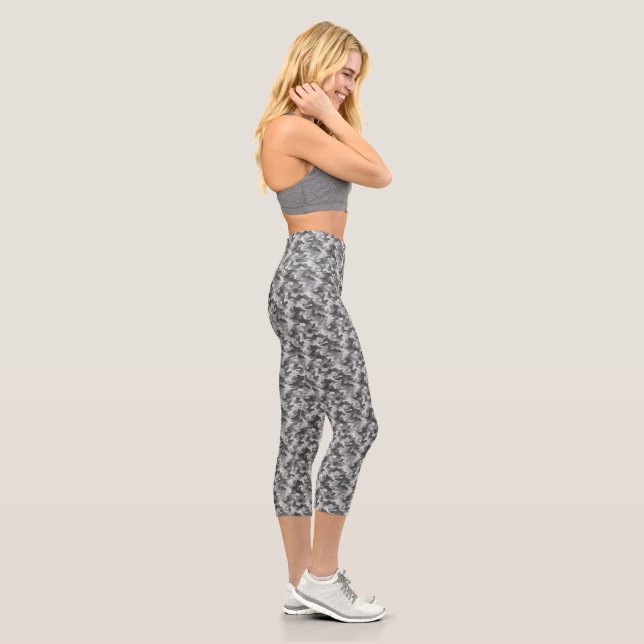 Pantalones capri grises de camuflaje de moda (Derecha)