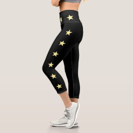 Pantalones Capri Leggings de cintura alta estrella