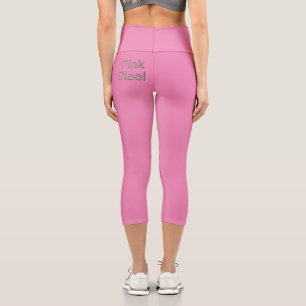 Pantalones capri rosa acero rosa