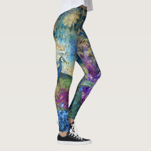 Pantalones cortos de yoga Pilates de pavo real
