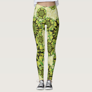 Pantalones Cortos Tropicales Verde de Círculos de