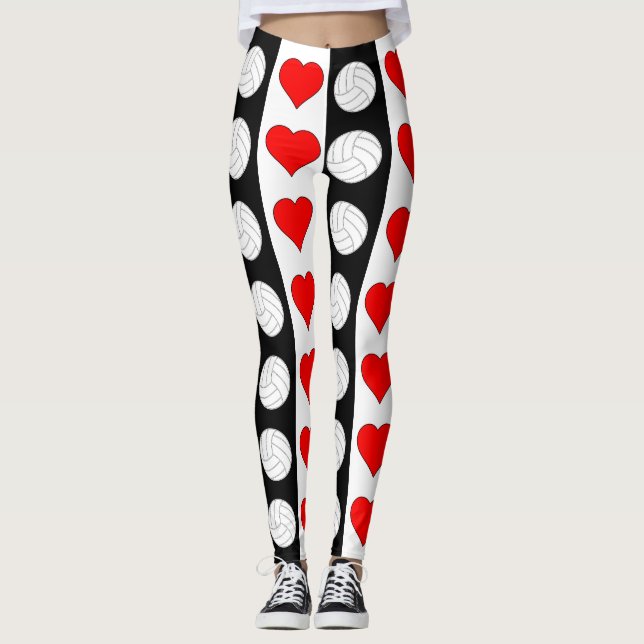 Pantalones de contraste blanco y rojo en el corazó (Anverso)