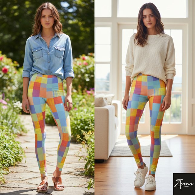 Pantalones de cuadros Color Pop (Subido por el creador)