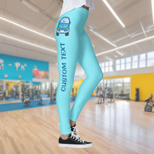Pantalones de dibujos animados de coche azul