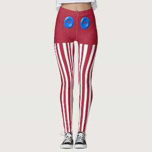 Pantalones de duende rojos y blancos
