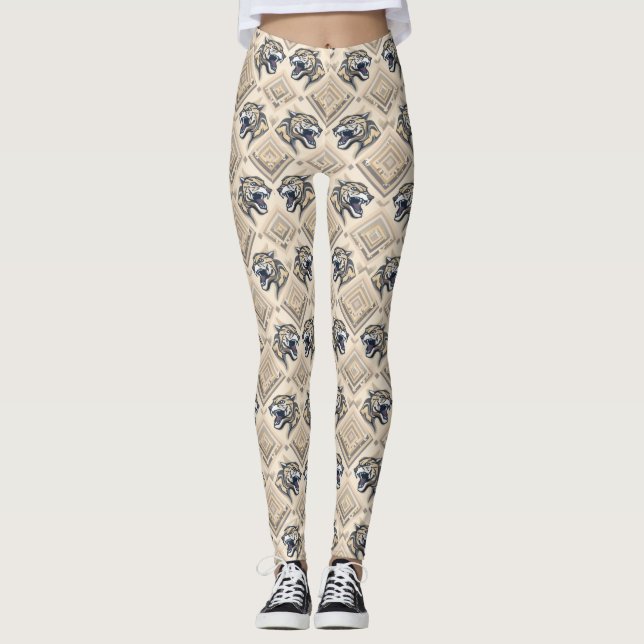 Pantalones de estampado de chacal geométrico – Tri (Anverso)