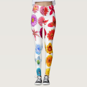 Pantalones de estampado floral de rosa para mujere