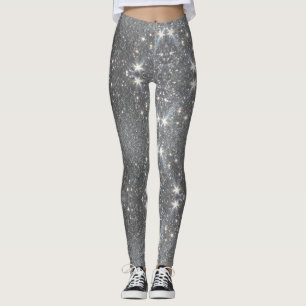 Pantalones de estiramiento con efecto Purpurina pl