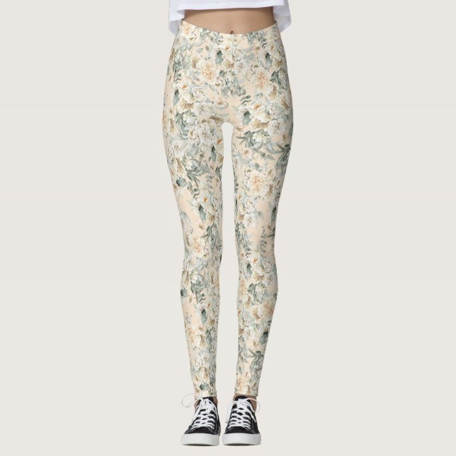 Pantalones de flores vintage con acuarela bonita (Anverso)