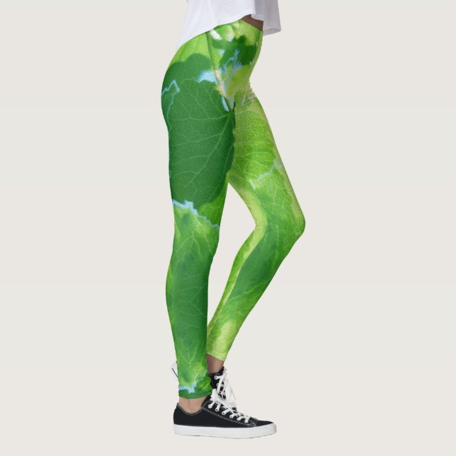 Pantalones de Leggings de Hojas de Vid Verdes Soña (Derecha)