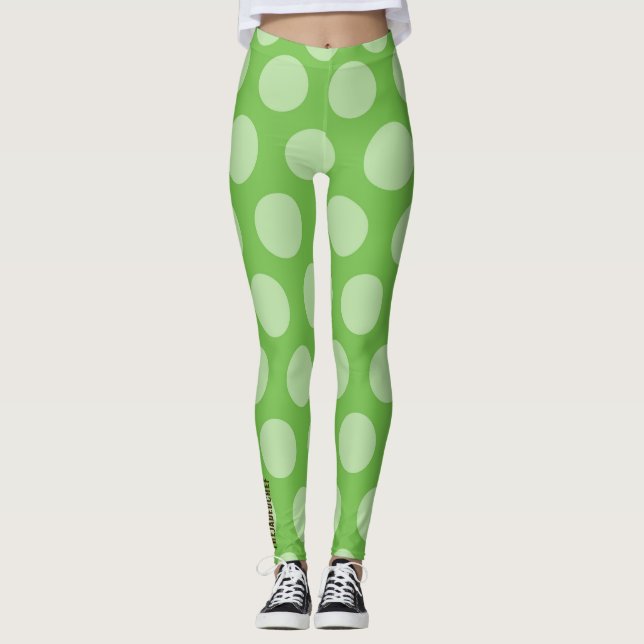 Pantalones de lunares grandes Green Dream (Anverso)