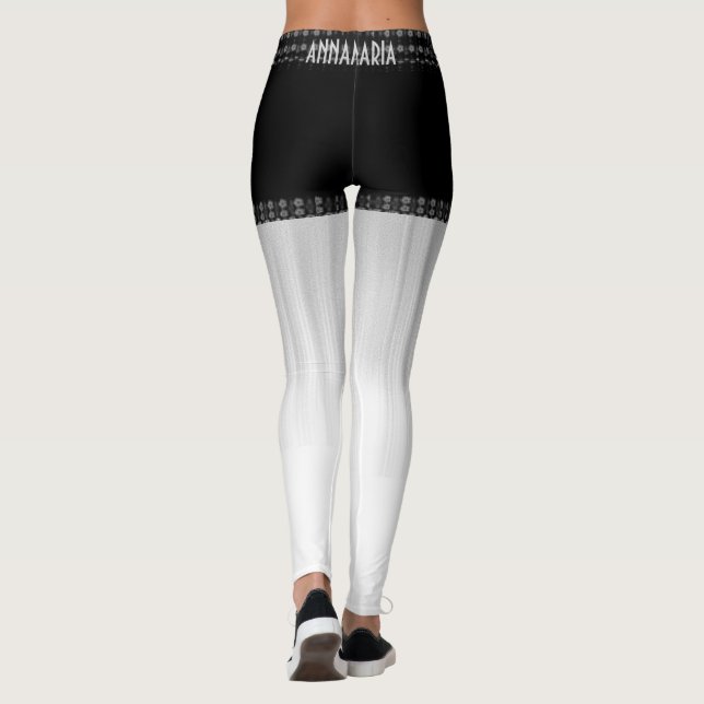 Pantalones De Moda Moderna En Monograma Denim/Lace (Reverso)