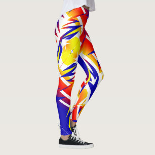 Pantalones de piernas abstractos funky de trueno