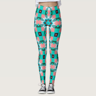 Pantalones de piernas con patrón mediterráneo mode