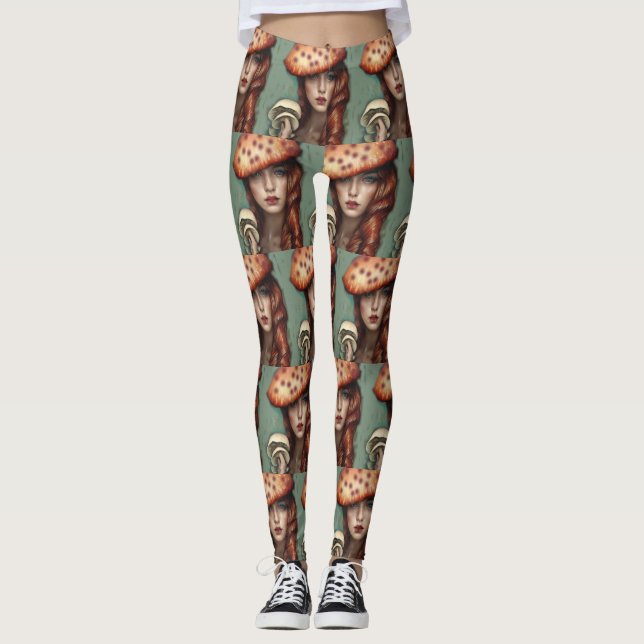 pantalones de piernas de hongos caprichosos retro (Anverso)