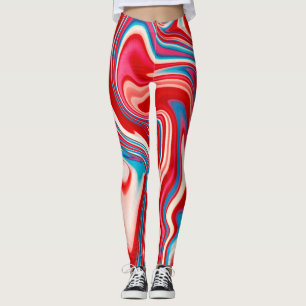 Pantalones de piernas de vertido de pintura roja,