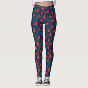 Pantalones de pijama de poinsettia y acebo - PJs N
