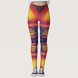 Pantalones de playa alienígena en la puesta del so