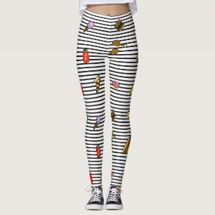 Pantalones de rayas de comida rápida