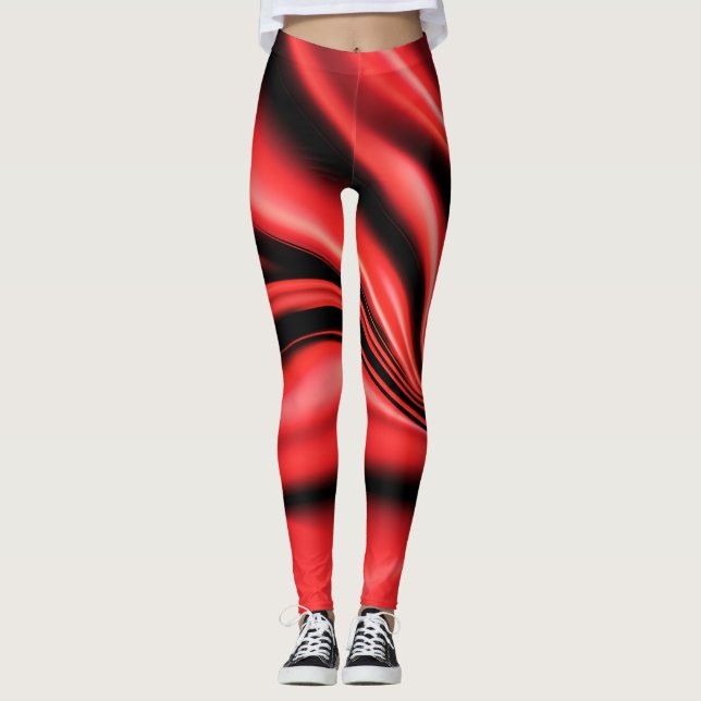 Pantalones de seda roja de satén de lujo (Anverso)