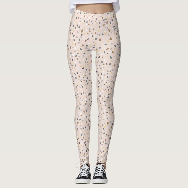 Pantalones de Terrazzo Beige Modernos (Anverso)