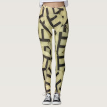 Pantalones de yoga abstractos con motivo de llave 