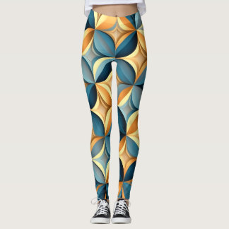 Pantalones de yoga azul y oro