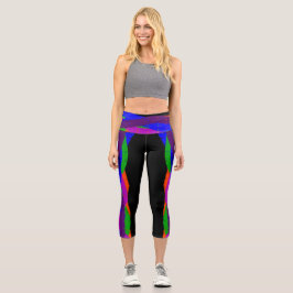Pantalones de yoga Colorful Capri Cropped 06