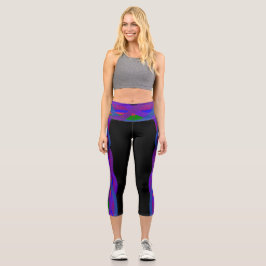 Pantalones de yoga Colorful Capri Cropped 07