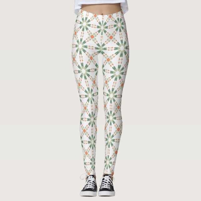 Pantalones de yoga con estampado de mandala geomét (Anverso)