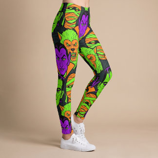 Pantalones de yoga de monstruos de Halloween para