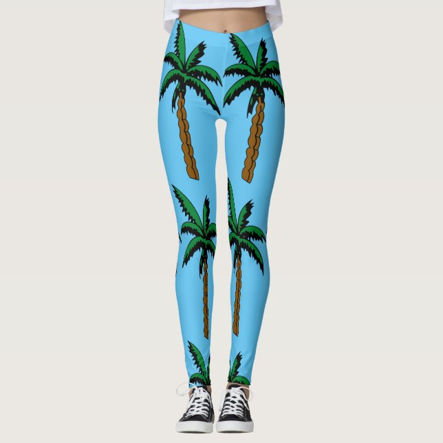 PANTALONES DE YOGA DE PALMERAS (Anverso)