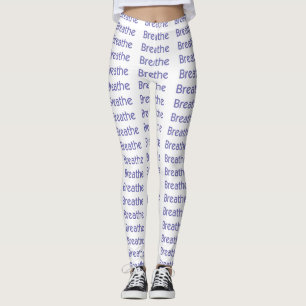 Pantalones de yoga para respirar, morado en blanco