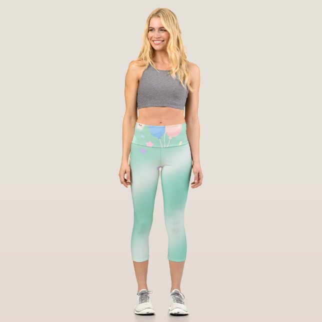 Pantalones de yoga verde pastel - Suave, estilizad (Anverso)