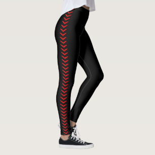 Pantalones del negro de la costura del béisbol o