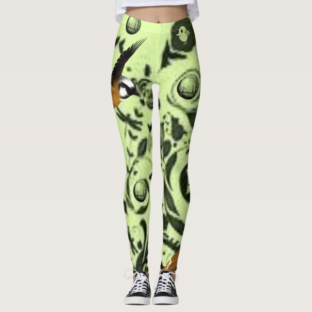 pantalones largos de pájaro verde (Anverso)