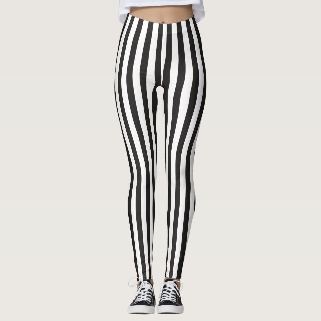 Pantalones Legging en blanco y negro. (Anverso)