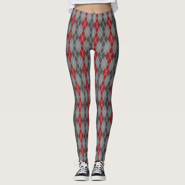 Pantalones Leggings Argyle Cenizas y Brasas (Anverso)