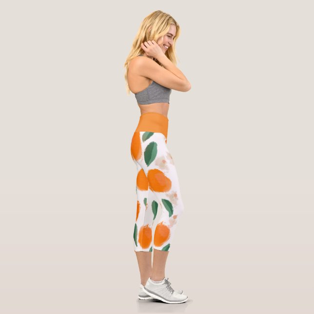 Pantalones Leggings Capri Grises Botánicos de Nara (Derecha)