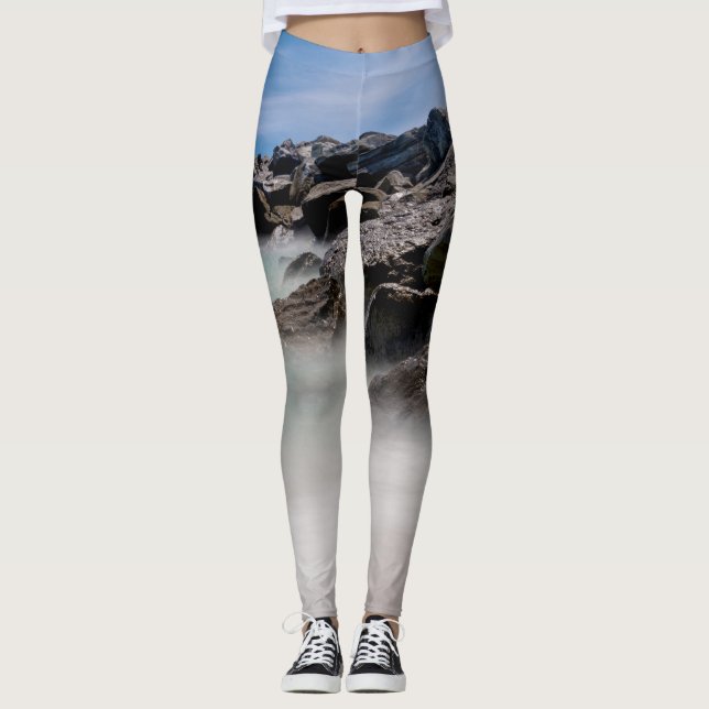 Pantalones Leggings Shell Island Rocks And Waves (Anverso)