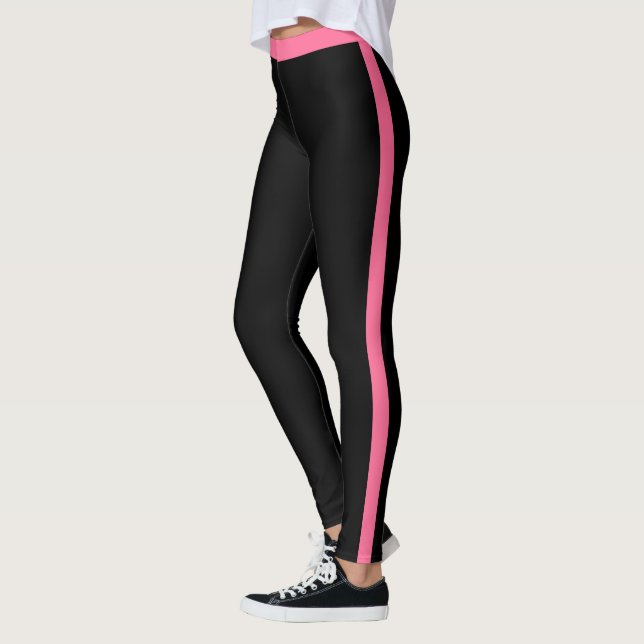 Pantalones negros con franja lateral rosa elige tu (Izquierda)