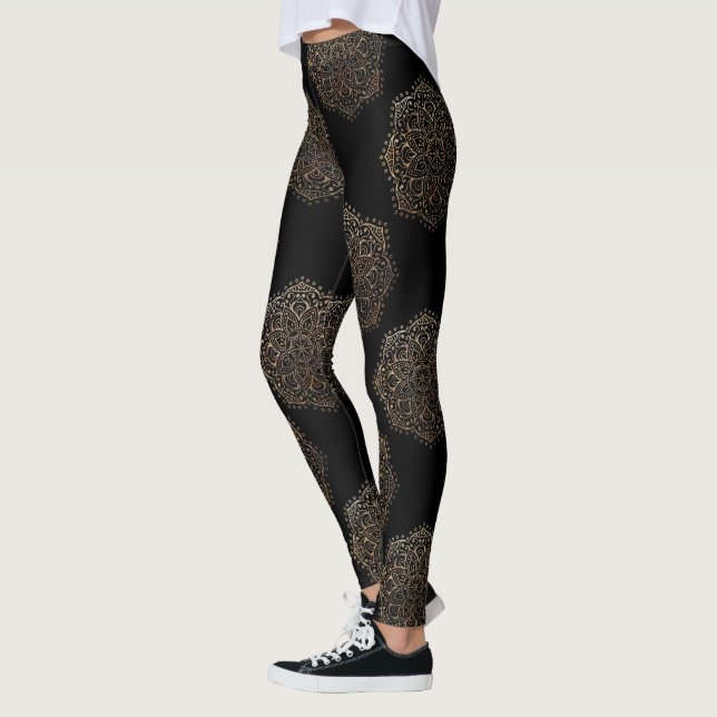 Pantalones negros de la yoga de Boho del zen del (Izquierda)