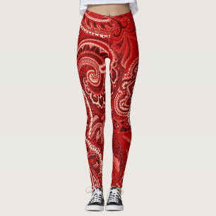 Pantalones retros únicos del pañuelo rojo de
