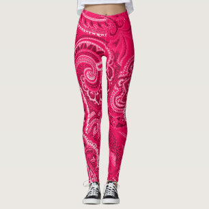 Pantalones retros únicos del pañuelo rosado de