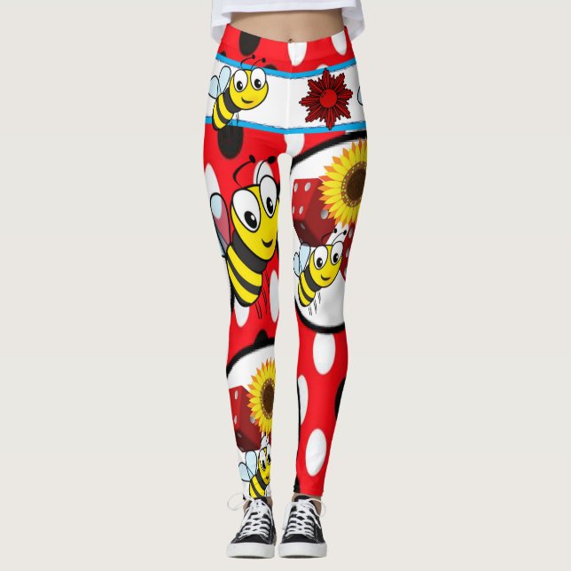 pantalones rojos de abeja bumblebee amarilla adole (Anverso)