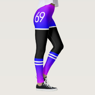Pantalones y calcetines azul morado - Número 69 - 