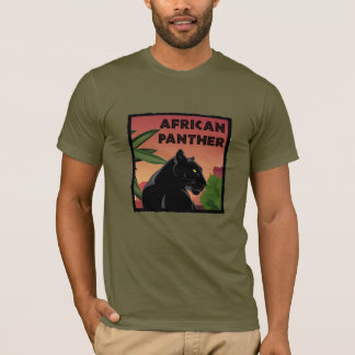 Pantera africana en la camiseta de la jungla